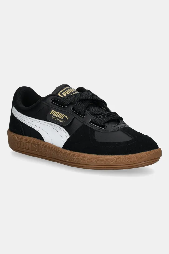 Puma bőr sportcipő Palermo Wide Lace SD nappa bőr fekete 402109