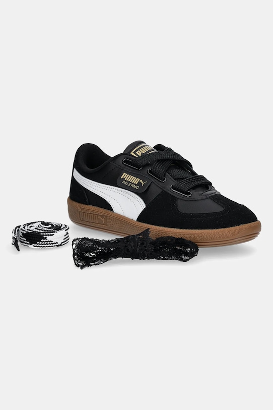 Puma bőr sportcipő Palermo Wide Lace SD 402109 fekete