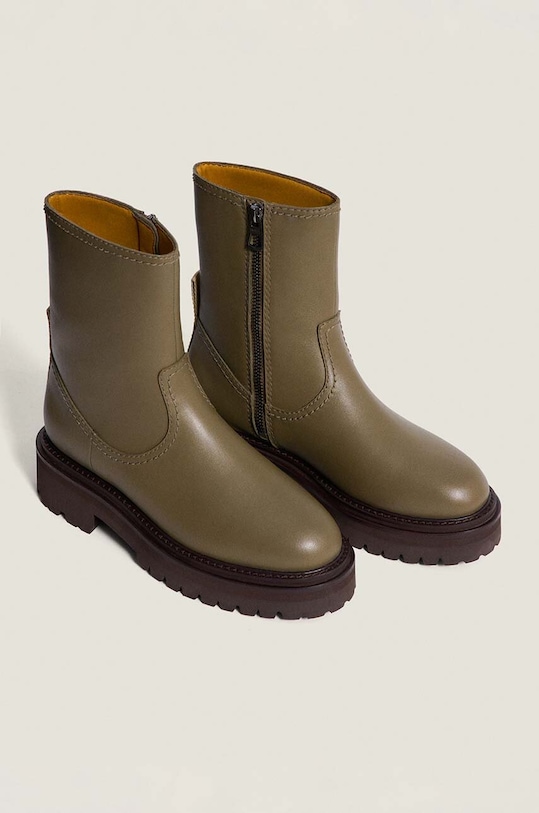 Kožené kotníkové boty Hoff OFFICE MILITARE 22431002 zelená AW24