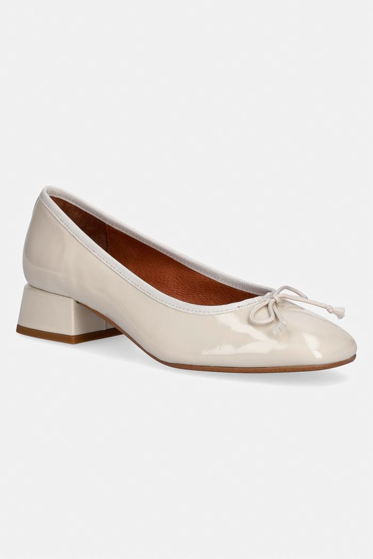 Δερμάτινες μπαλαρίνες Jonak DYBIL λουστρίνι μπεζ 3400205