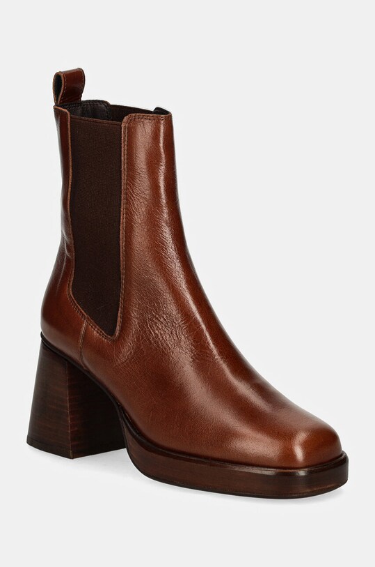 Jonak ghete chelsea de piele BECCA 5-8 cm maro 3500040