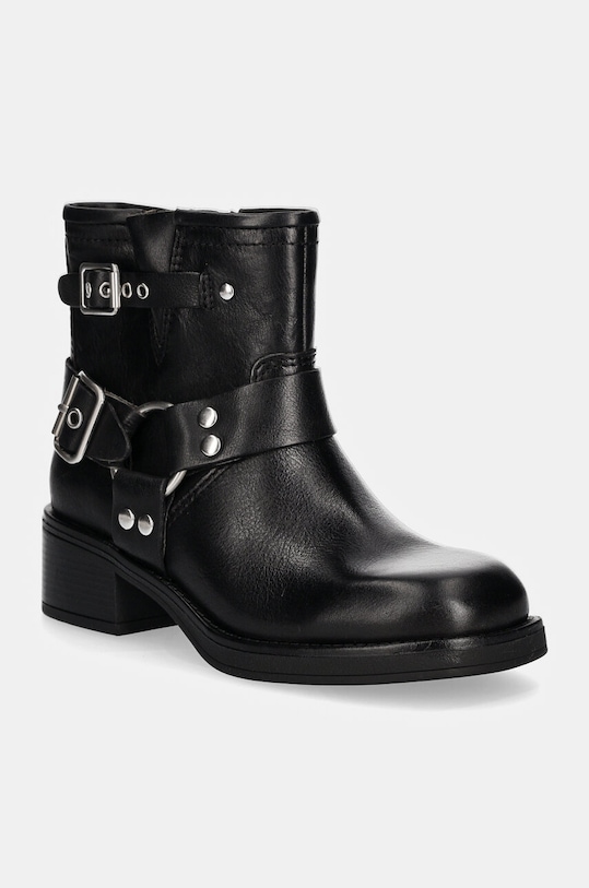Aldo botki skórzane THRILL słupek czarny 13800050.THRILL