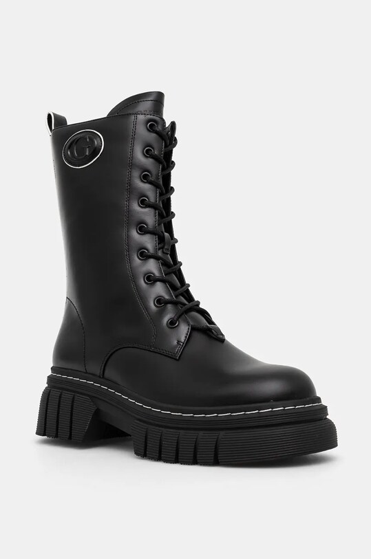 Δερμάτινες μπότες Guess ANITA 5-8 cm μαύρο FLFANI.LEA10.BLACK