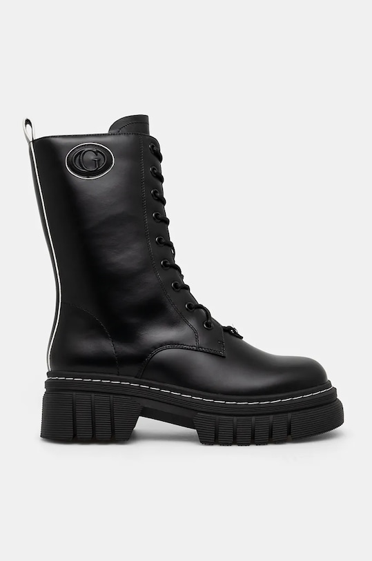 Guess botki skórzane ANITA FLFANI.LEA10.BLACK czarny NC24