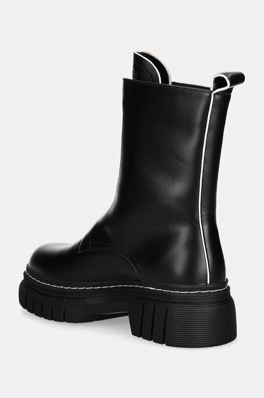 Παπούτσια Δερμάτινες μπότες Guess ANNIA FLFANN.LEA10.BLACK μαύρο