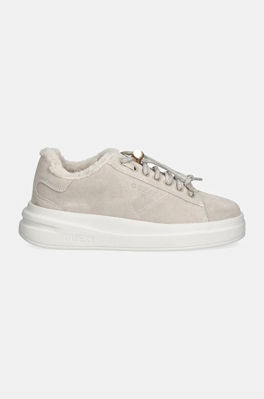 Guess sneakers din piele intoarsă ELBINA FLFELB.SUE12.BEIGE bej NC24