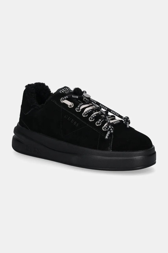 Замшеві кросівки Guess ELBINA платформа чорний FLFELB.SUE12.BLACK