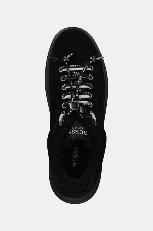 Велурени маратонки Guess ELBINA черен FLFELB.SUE12.BLACK