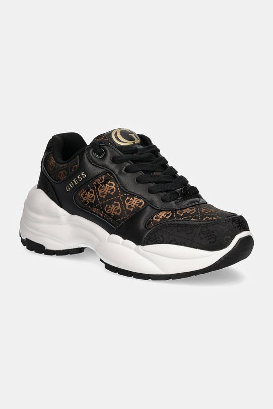 Guess sneakersy SAMNIE imitacja skóry licowej czarny FLFSAM.FAL12.BLKBR