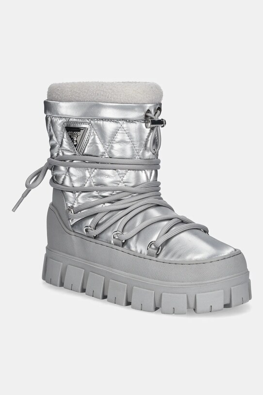 Čizme za snijeg Guess UNIQUES sintetički srebrna FLFUNI.LEL10.SILVE