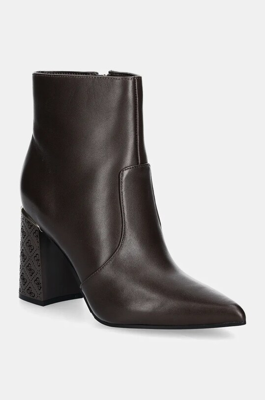 Кожаные полусапожки Guess FRENKIE без утепления коричневый FLFFRE.LEA10.BROWN