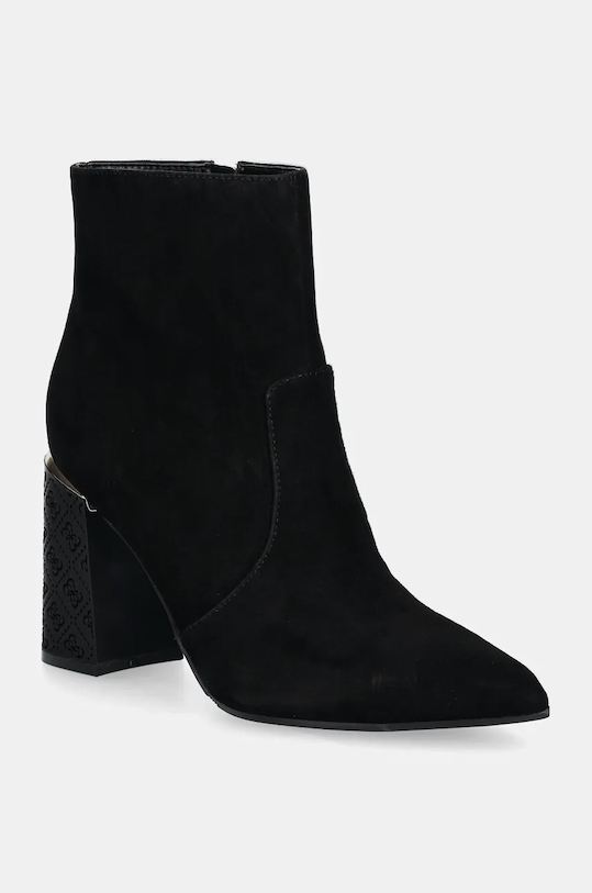 Semišové topánky Guess FRENKIE semišová koža čierna FLFFRE.LEP10.BLACK