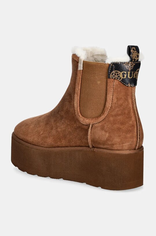 Взуття Замшеві черевики Guess JILAINE2 FLFJL2.LEA10.BROWN коричневий