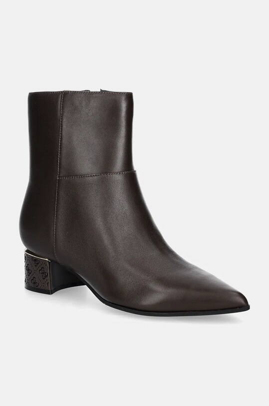 Шкіряні черевики Guess LUKKIE без утеплення коричневий FLFLUK.LEA10.BROWN