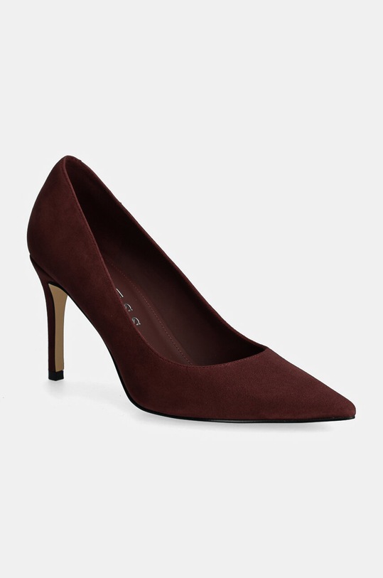 Nubukové lodičky Guess RIPPY2 více než 8 cm burgundské FLFRPP.SUE08.RED