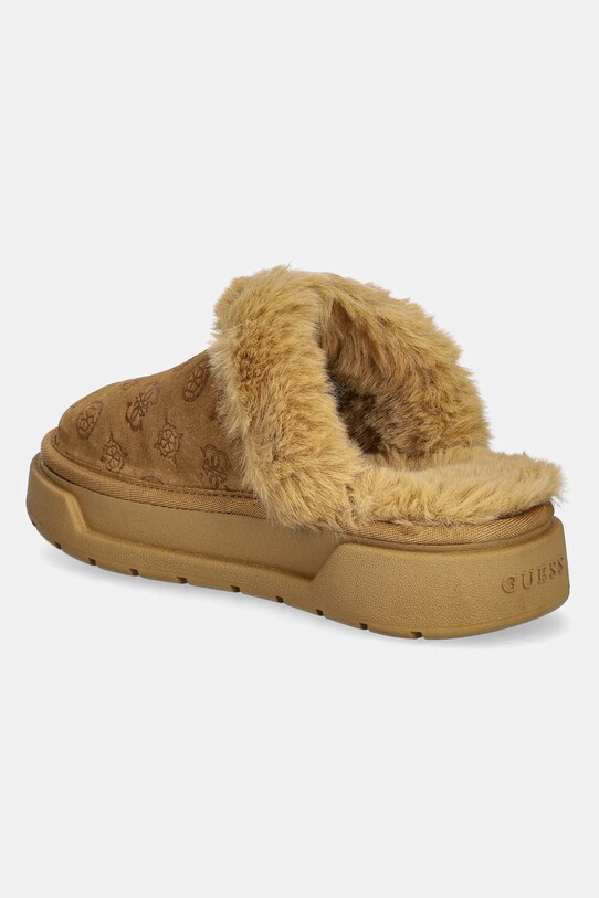 Взуття Замшеві тапочки Guess UNIKA3 FLFUK3.FAL06.COGNA коричневий
