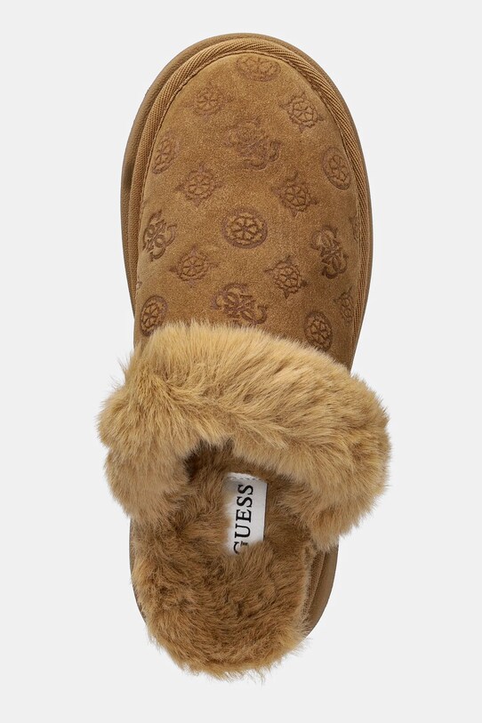 Замшеві тапочки Guess UNIKA3 коричневий FLFUK3.FAL06.COGNA
