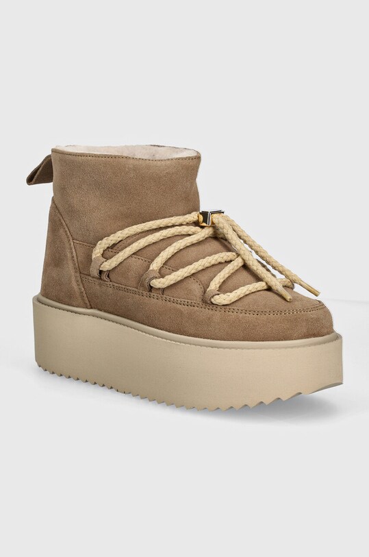 Inuikii śniegowce zamszowe Classic Low Platform ocieplane beżowy 75204.004.Beige