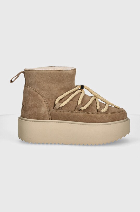 Inuikii śniegowce zamszowe Classic Low Platform 75204.004.Beige beżowy AW24