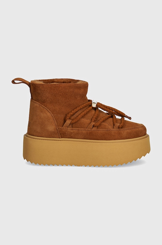 Inuikii cizme de zapada din piele intoarsa Classic Low Platform 75204.004.Brown maro AW24