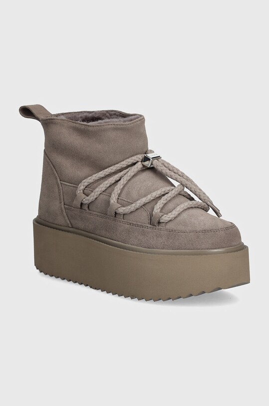Замшевые сапоги Inuikii Classic Low Platform замш серый 75204.004.Grey