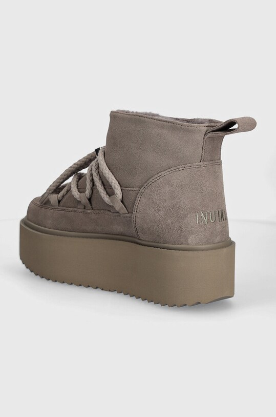Обувь Замшевые сапоги Inuikii Classic Low Platform 75204.004.Grey серый
