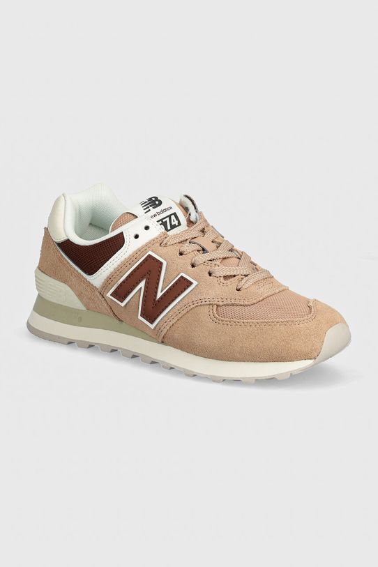 Tenisky New Balance 574 semišová kůže béžová WL574DO2