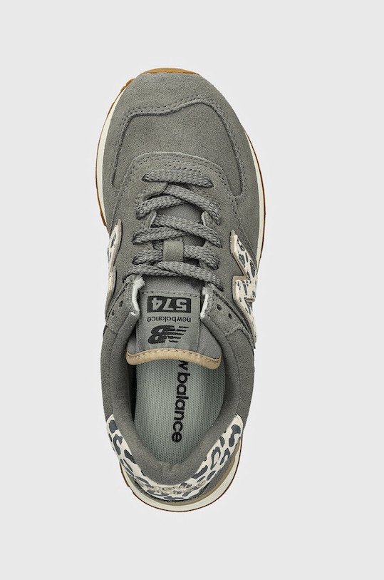New Balance sneakers din piele intoarsă 574 gri WL574IJ2
