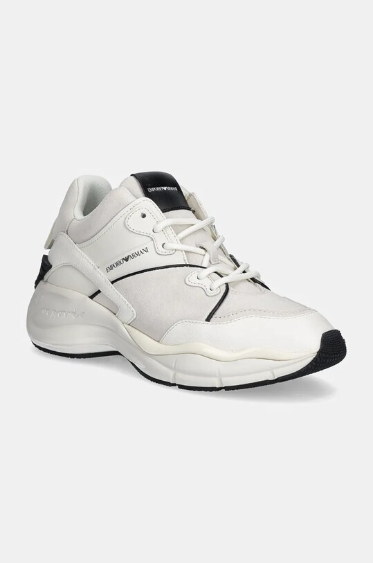 Замшевые кроссовки Emporio Armani платформа белый X3X228.XR227.R043