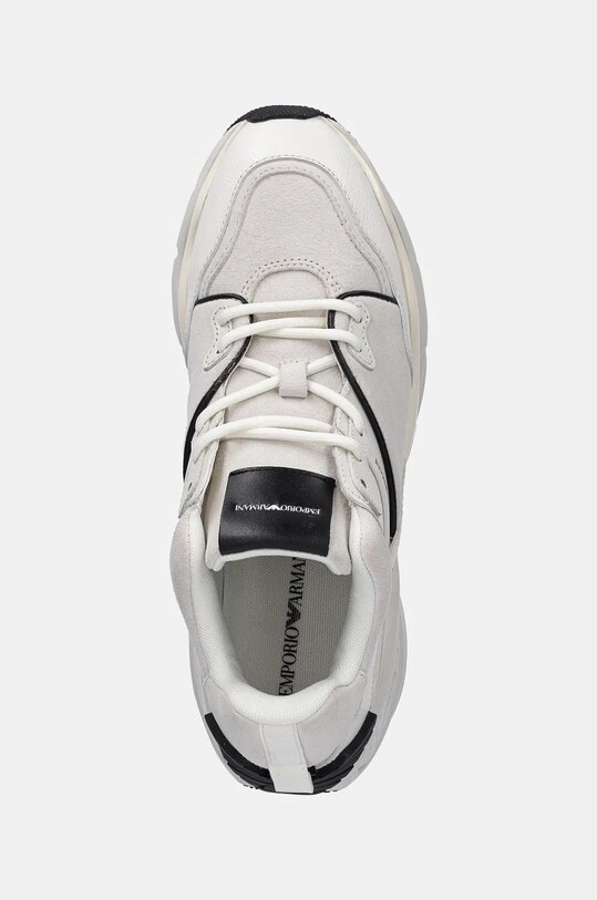 Замшевые кроссовки Emporio Armani белый X3X228.XR227.R043