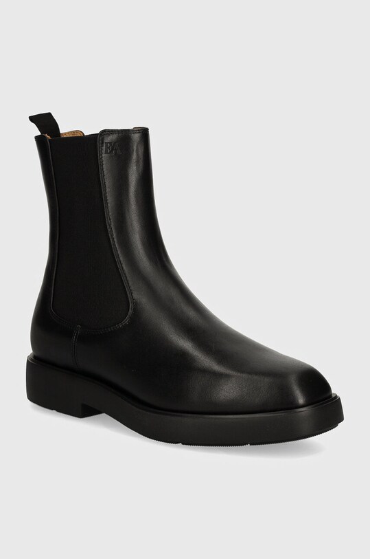 Kožené členkové topánky Emporio Armani usňová koža čierna EW000425.AF11991.UC001