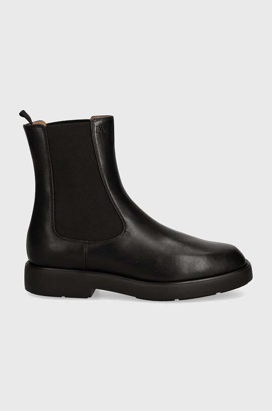 Kožené členkové topánky Emporio Armani EW000425.AF11991.UC001 čierna AW24