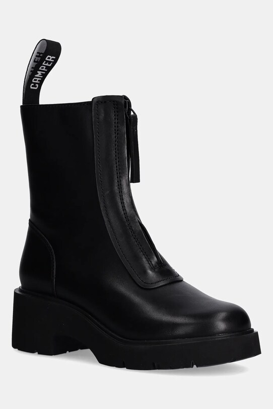 Camper cizme de piele Milah pana la 5 cm negru K400776.001