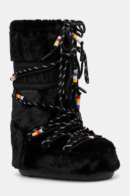 Зимові чоботи Moon Boot MB ICON FAUX FUR BEADS з утепленням чорний 80D1408990.N001