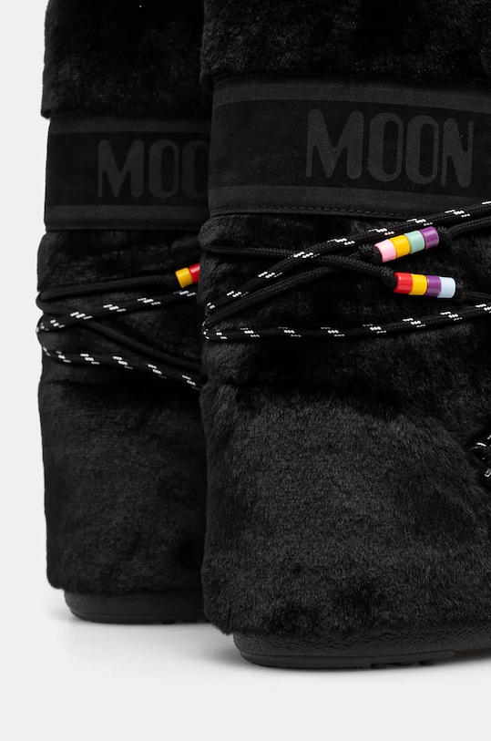 Μπότες χιονιού Moon Boot MB ICON FAUX FUR BEADS μαύρο 80D1408990.N001