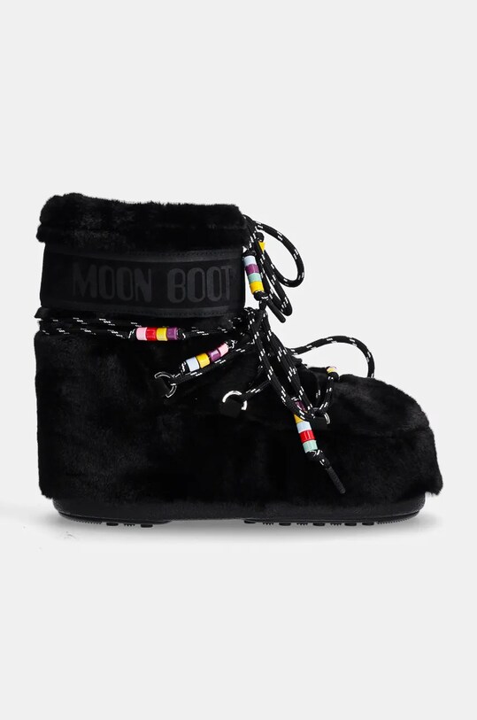 Зимові чоботи Moon Boot MB ICON LOW FAUX FUR BEADS 80D1409470.N001 чорний AW24