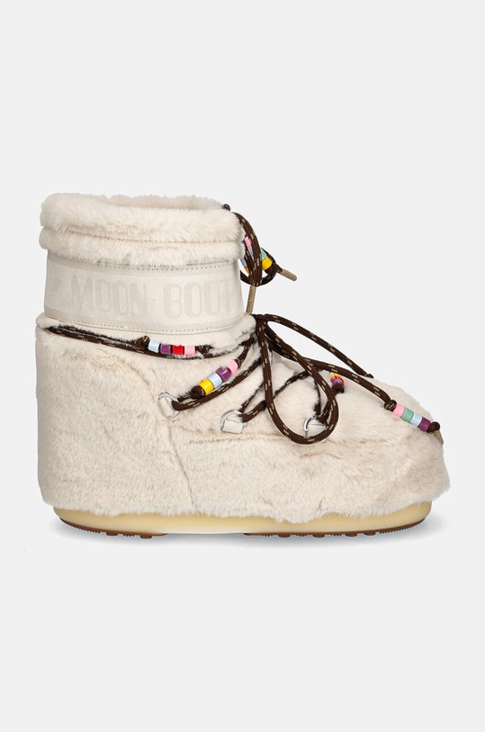 Moon Boot śniegowce MB ICON LOW FAUX FUR BEADS 80D1409470.L002 beżowy AW24
