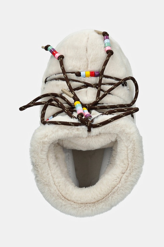 Moon Boot śniegowce MB ICON LOW FAUX FUR BEADS beżowy 80D1409470.L002