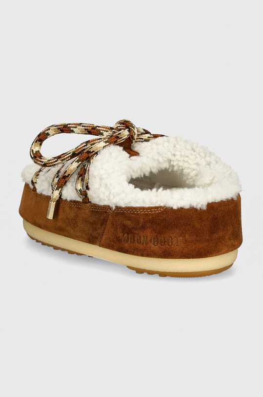 Obuwie Moon Boot kapcie MB MULE SHEARLING 80D1460240.MA03 brązowy