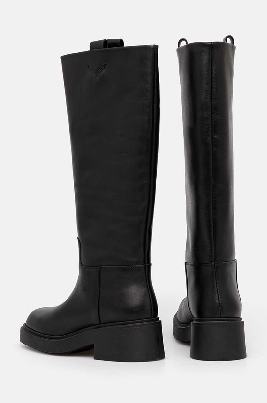 Încălțăminte Furla ghete de piele College High Boot YI50FCG.WU0000.3350S negru