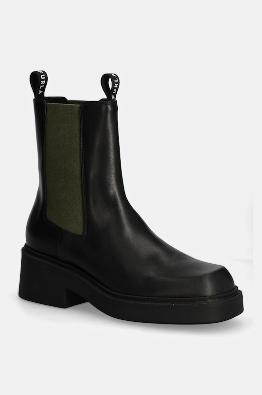 Furla ghete de piele College Chelsea Boot neizolat negru YI49FCG.BX1327.3526S