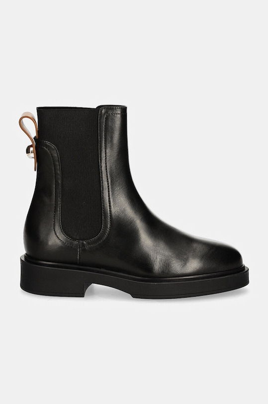 Furla ghete chelsea de piele Sfera Chelsea Boot YI53CIT.BX3479.3379S negru AW24