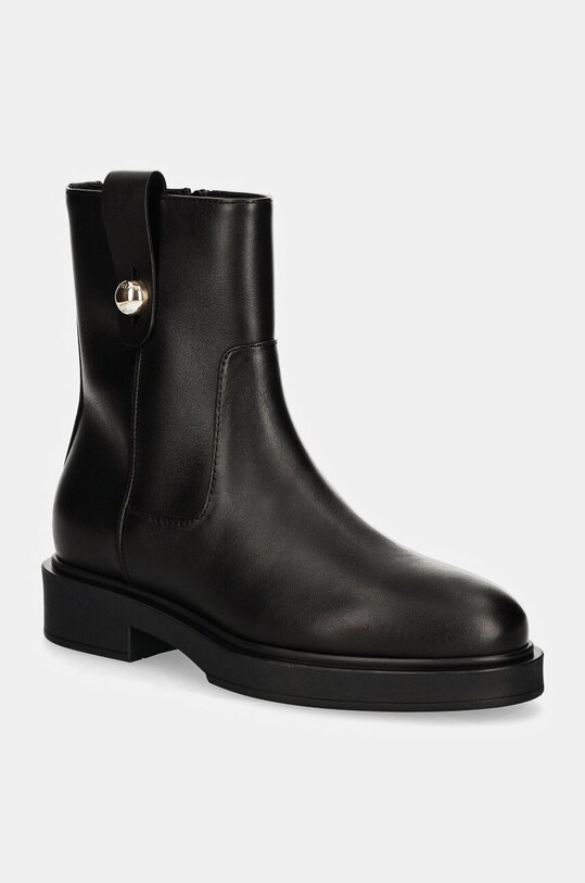 Kožené členkové topánky Furla Sfera Ankle Boot usňová koža čierna YI51CIT.WU0000.O6000