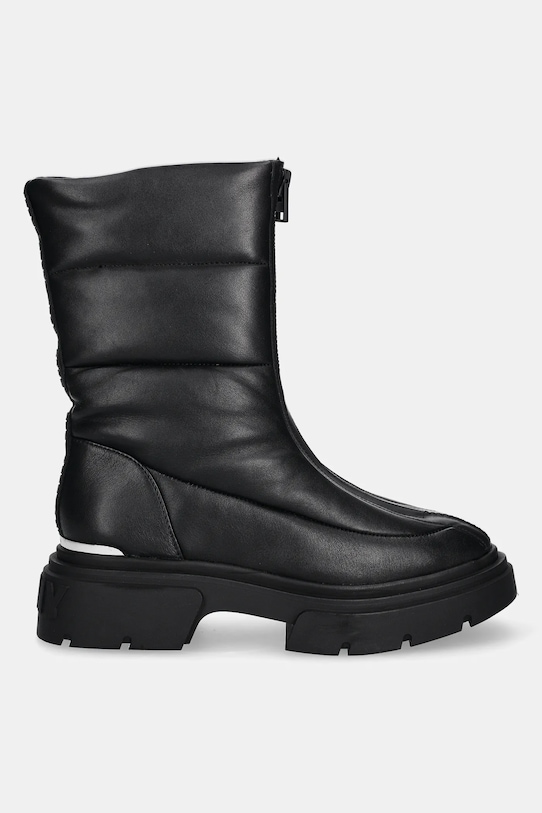 Δερμάτινες μπότες Dkny Fiza K4419113.BLK μαύρο AW24