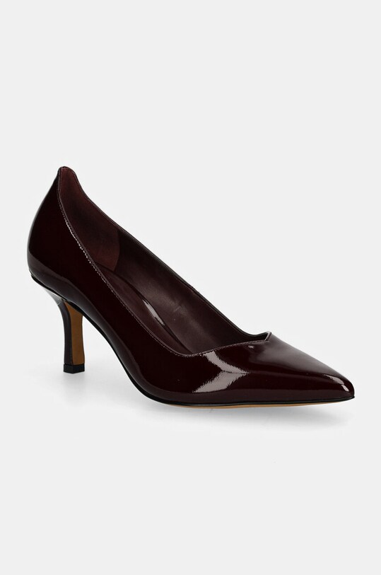 Kožené lodičky Dkny Ivanie ostrá burgundské K3400525.BUR