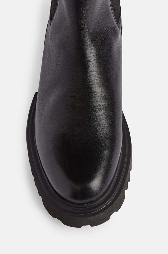 Încălțăminte AllSaints ghete chelsea de piele Hallie Boot W115FB negru