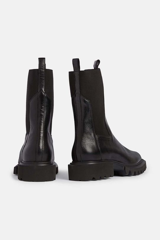 AllSaints sztyblety skórzane Hallie Boot W115FB czarny