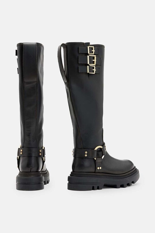 Кожаные сапоги AllSaints Jade Biker Boot W055FB чёрный