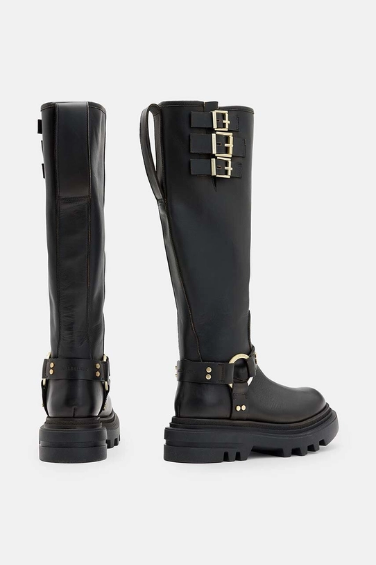 Кожаные сапоги AllSaints Jade Biker Boot W055FB чёрный