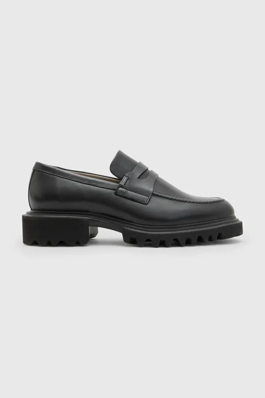 Шкіряні мокасини AllSaints Lola Loafer платформа чорний W102FB